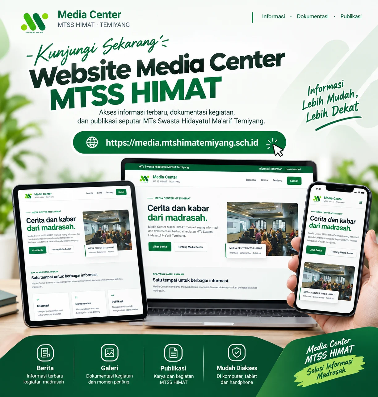 Media Center MTSS HIMAT Hadir, Sajikan Informasi dan Dokumentasi Kegiatan Madrasah Secara Digital